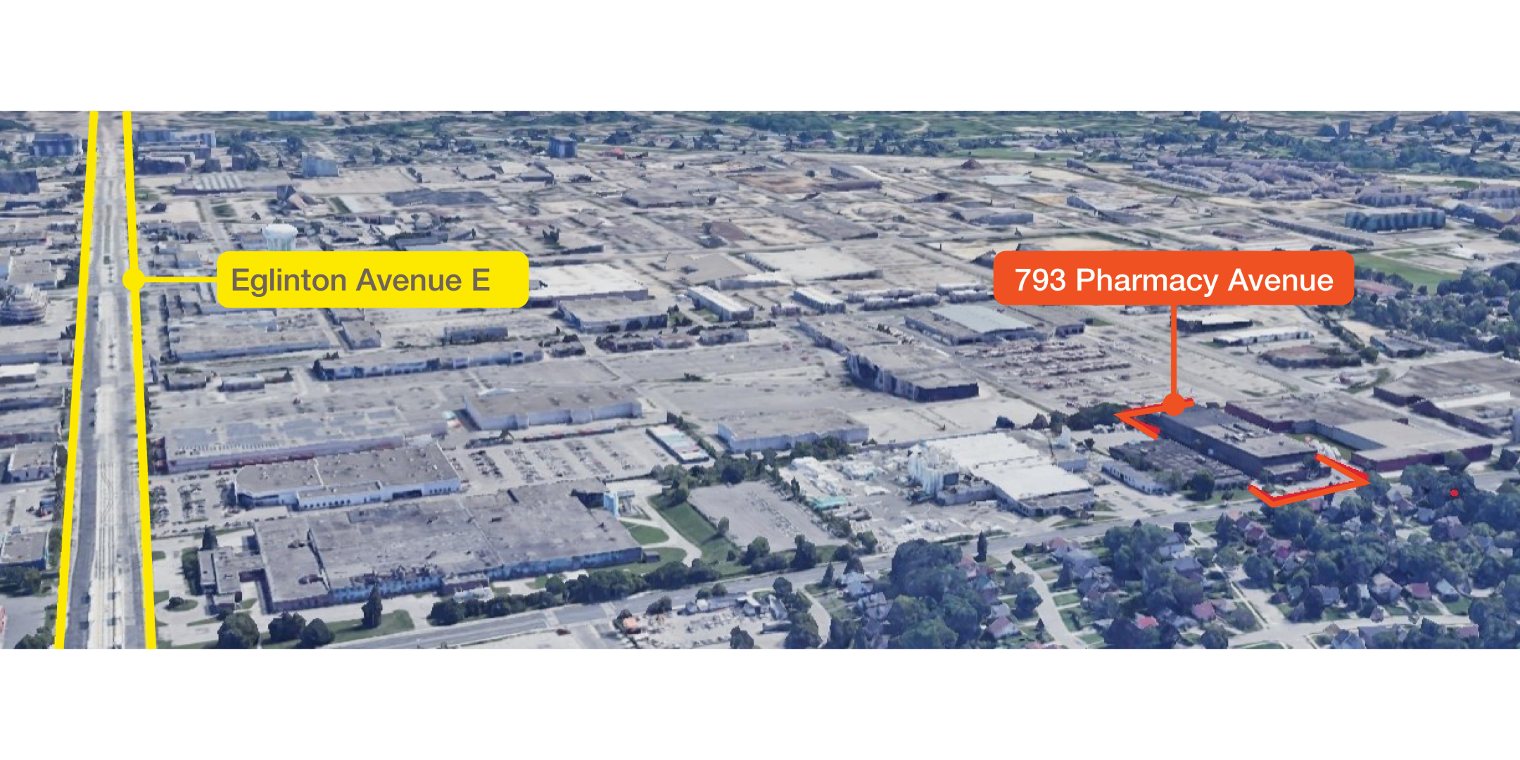 793 Pharmacy Avenue Property Outline near Eglinton Ave E