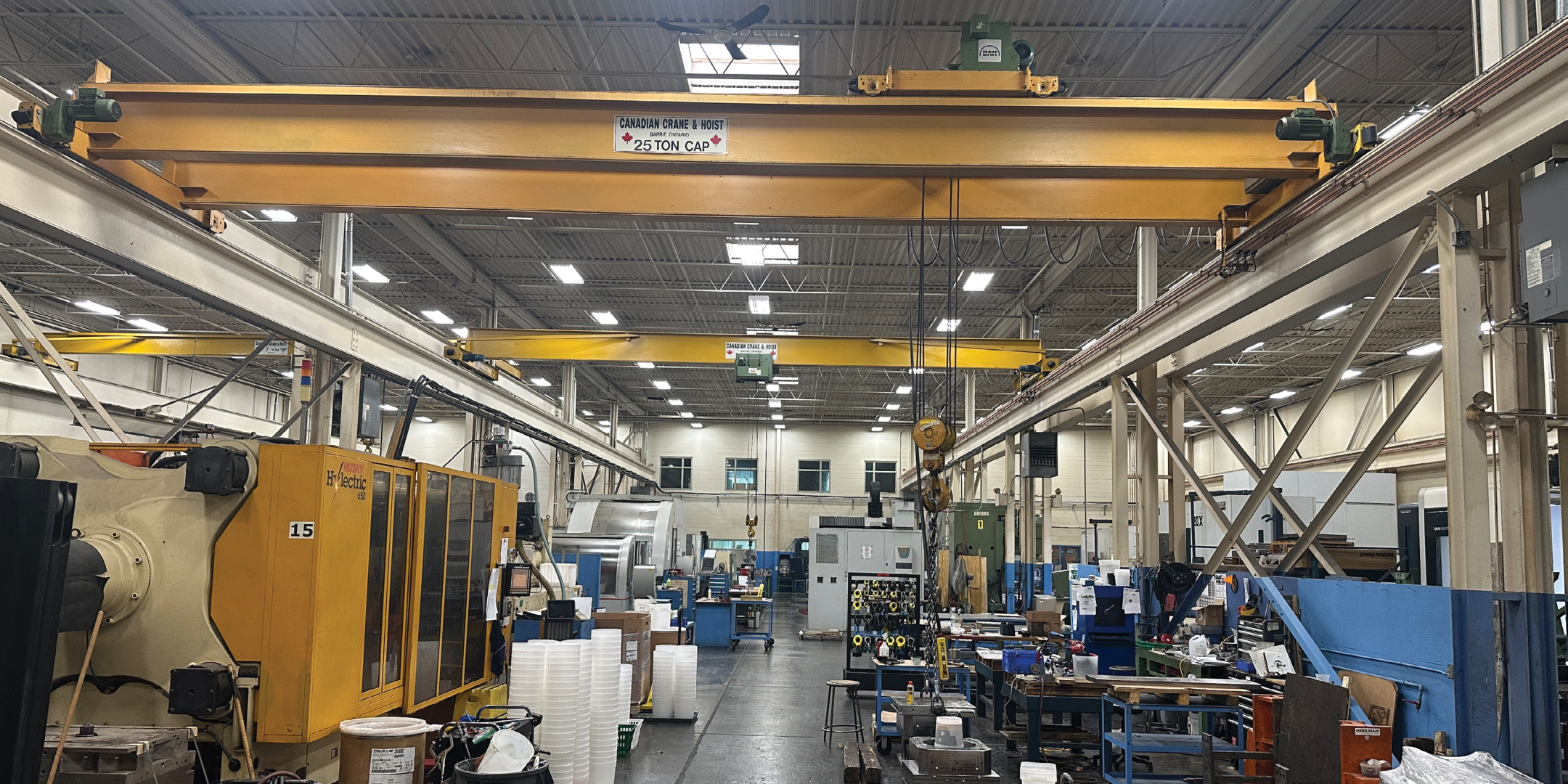 51 Four Valley Drive Warehouse Area with yellow cranes and machines