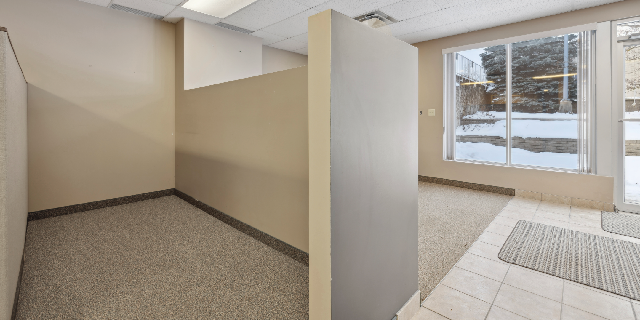 Interior office area facing entrance