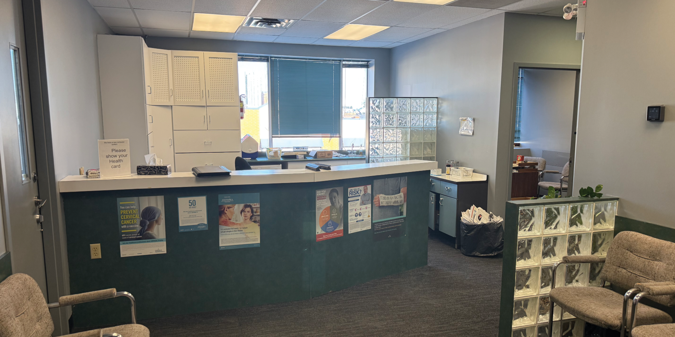 1939 Kennedy Road Office Area with desk and cabinet space