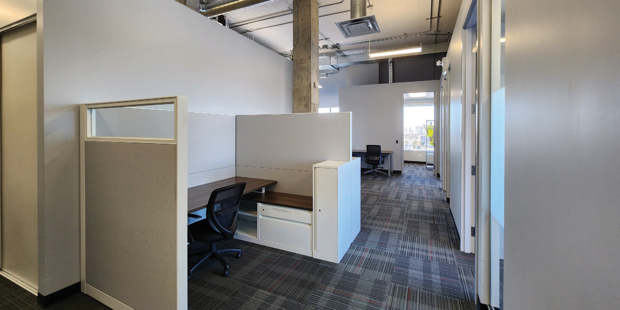 200 Consumers Road office area with a cubicle