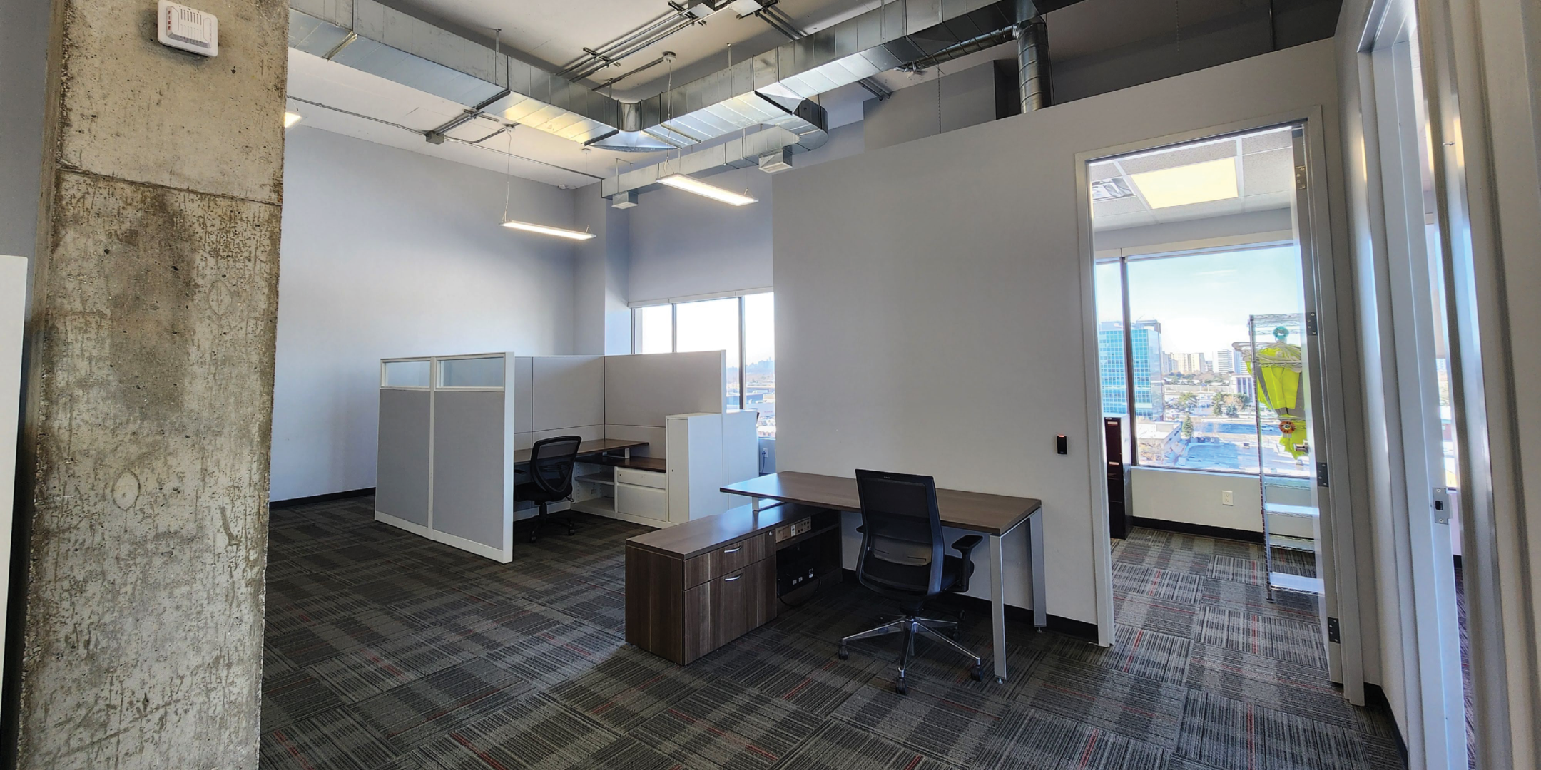 200 Consumers Road office area view with cubicles and big windows