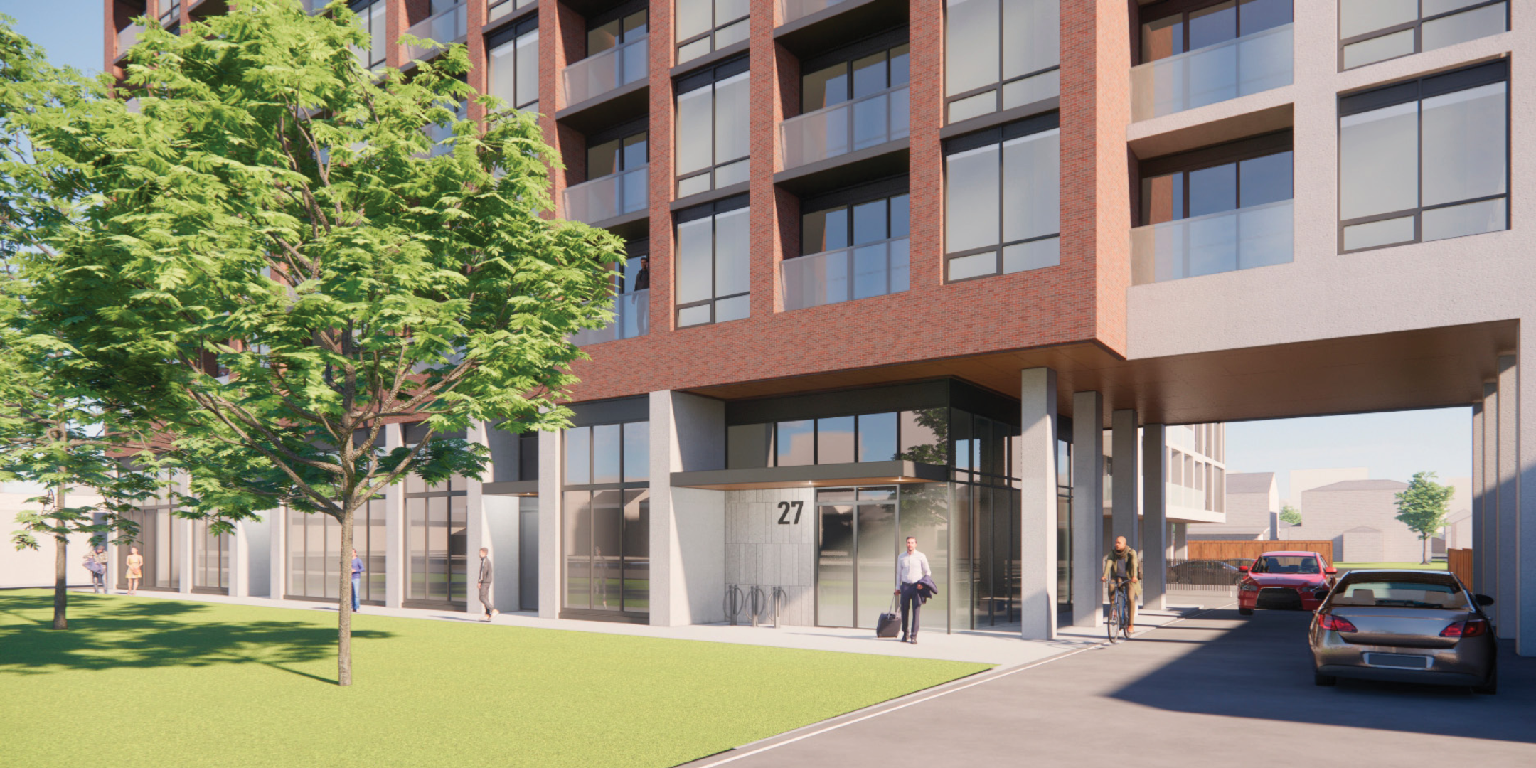 27 Harwood Avenue S Building Rendering Front Entrance