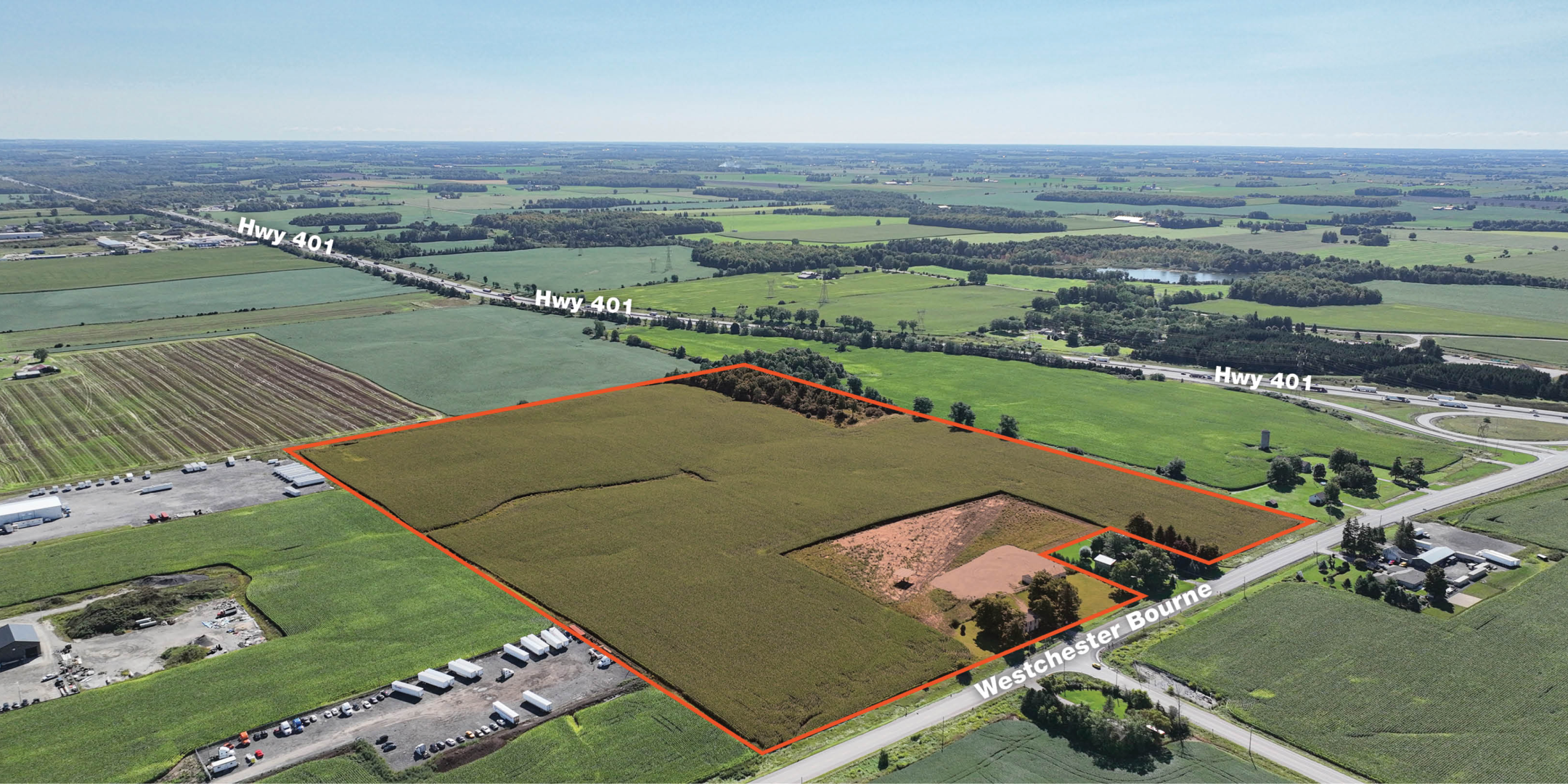 Aerial of Land at 3004 Westchester Bourne