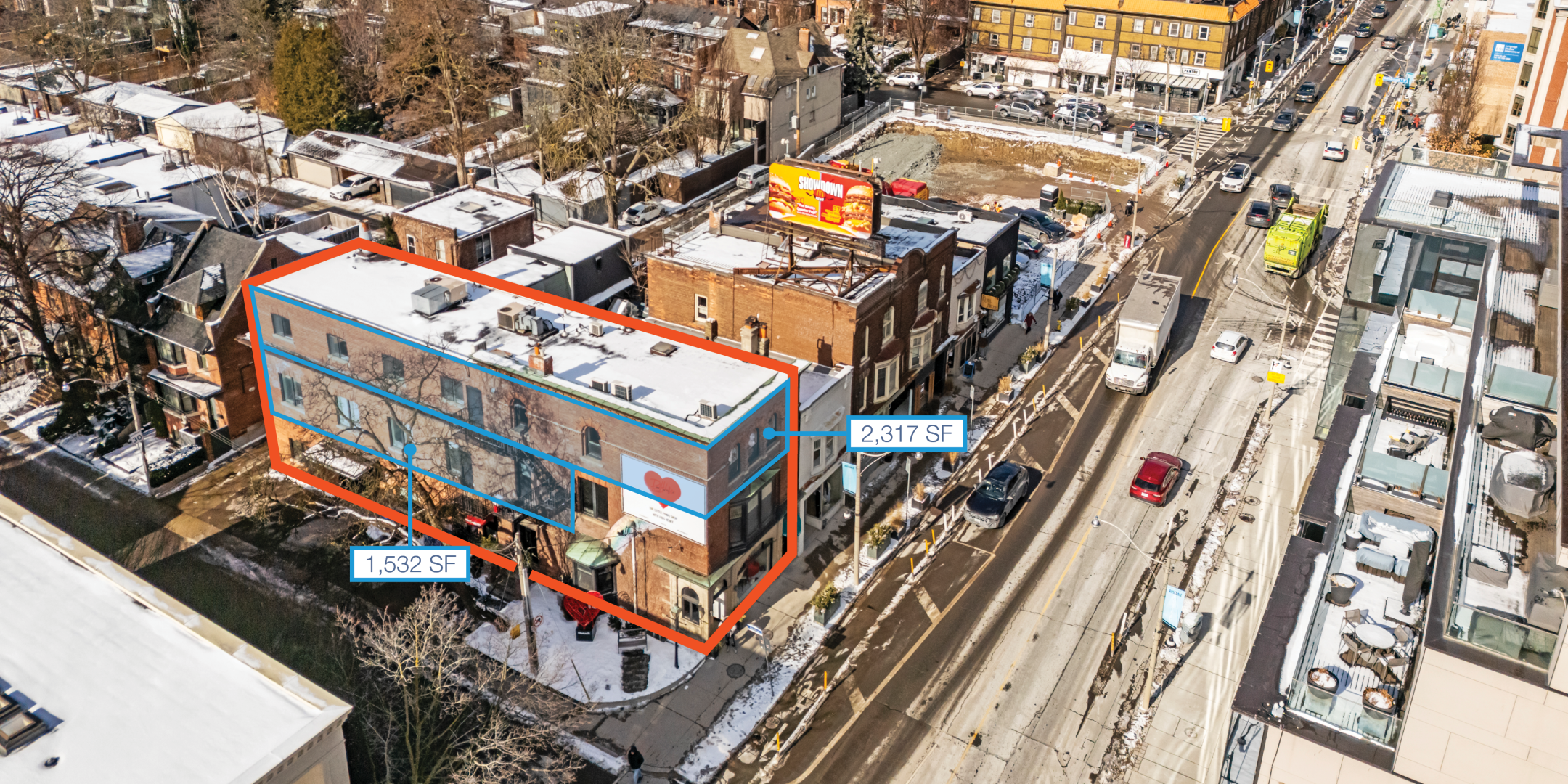 1058 Yonge building exterior showing nearby streets