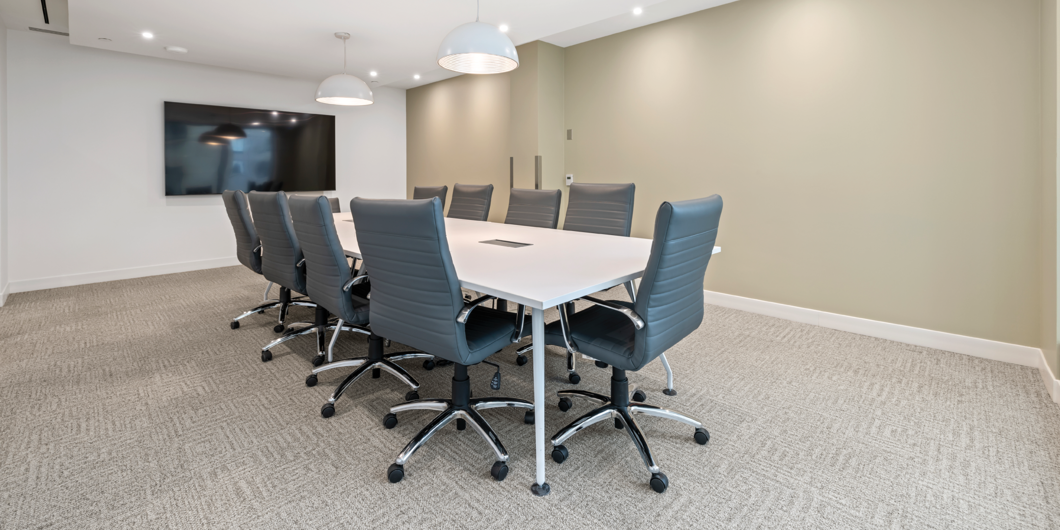 11 King Street West boardroom with TV