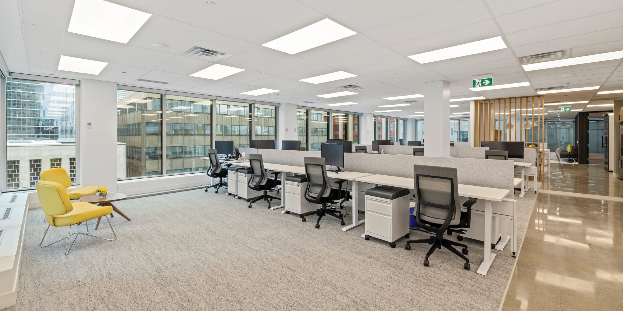 11 King Street West office cubicles with lots of windows 