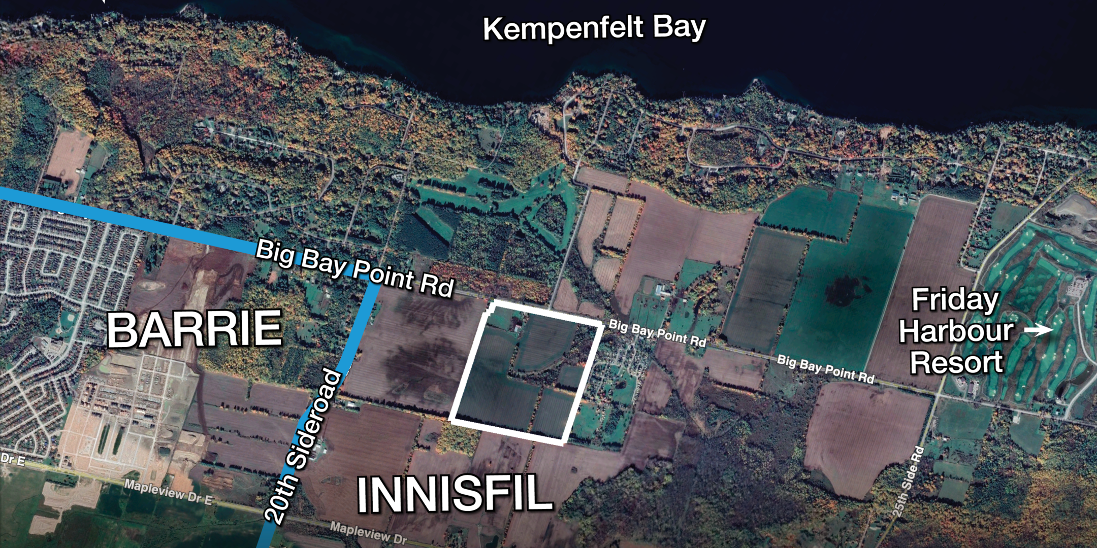 1293 Big Bay Road Property Outline Location