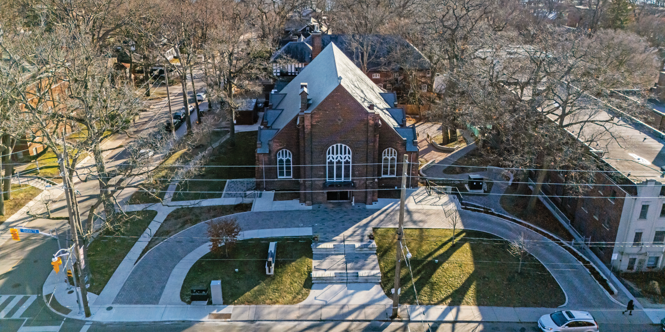 2423 Queen Street E - Gallery - Front of Building Drone Shot
