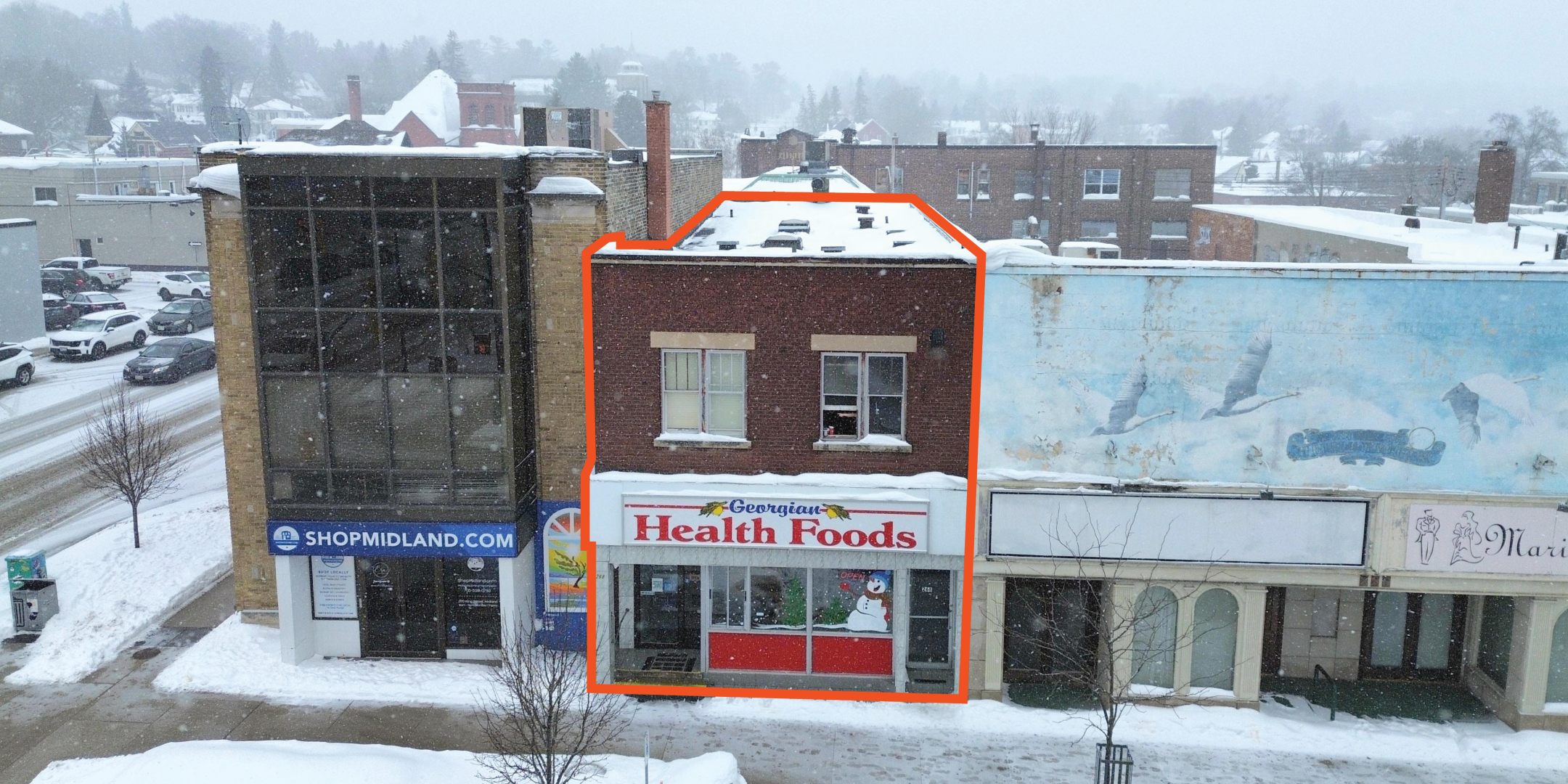 268 King Street Building Commercial/Retail with Property Outline