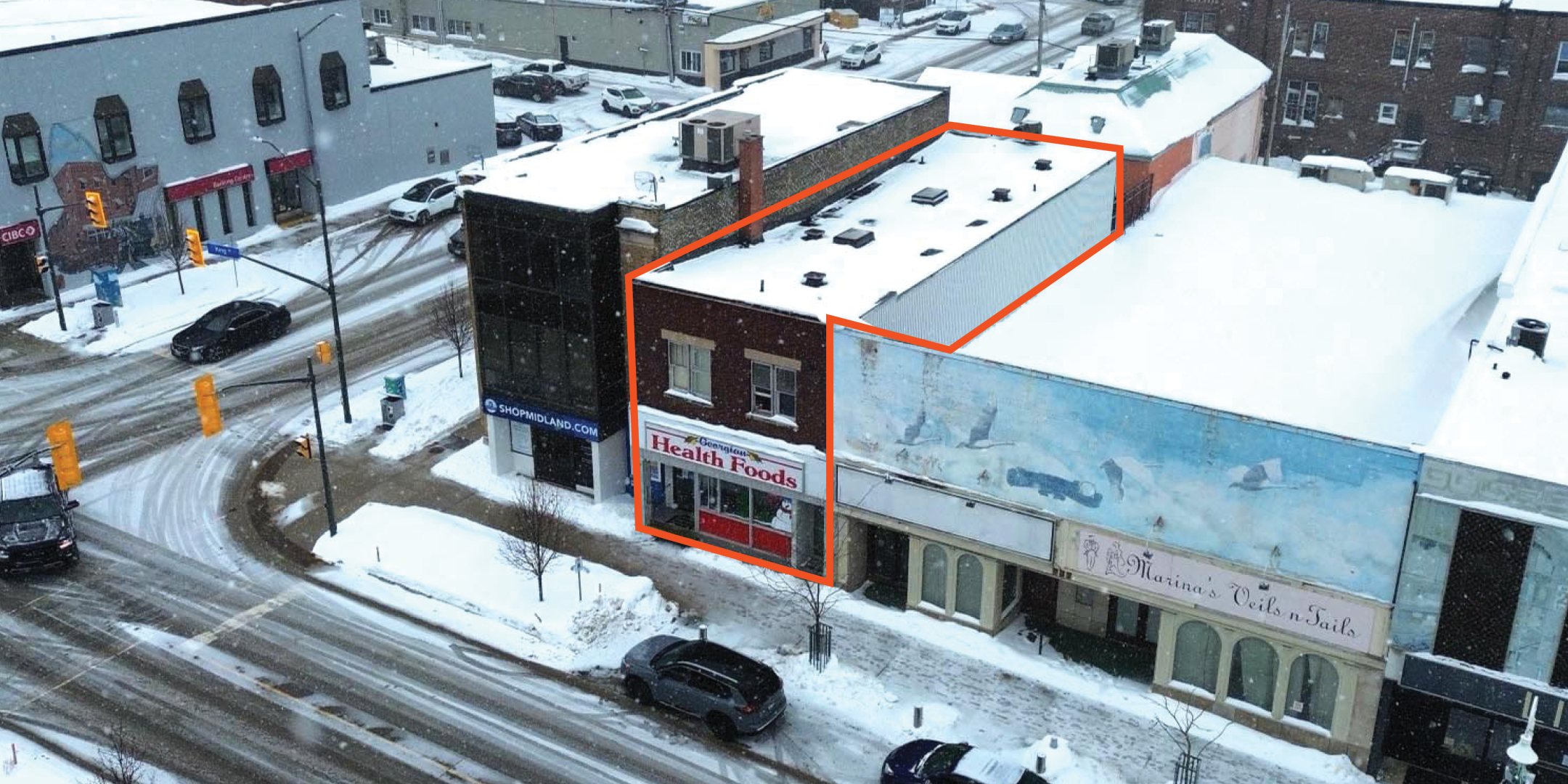 268 King Street Building Commercial/Retail with Property Outline