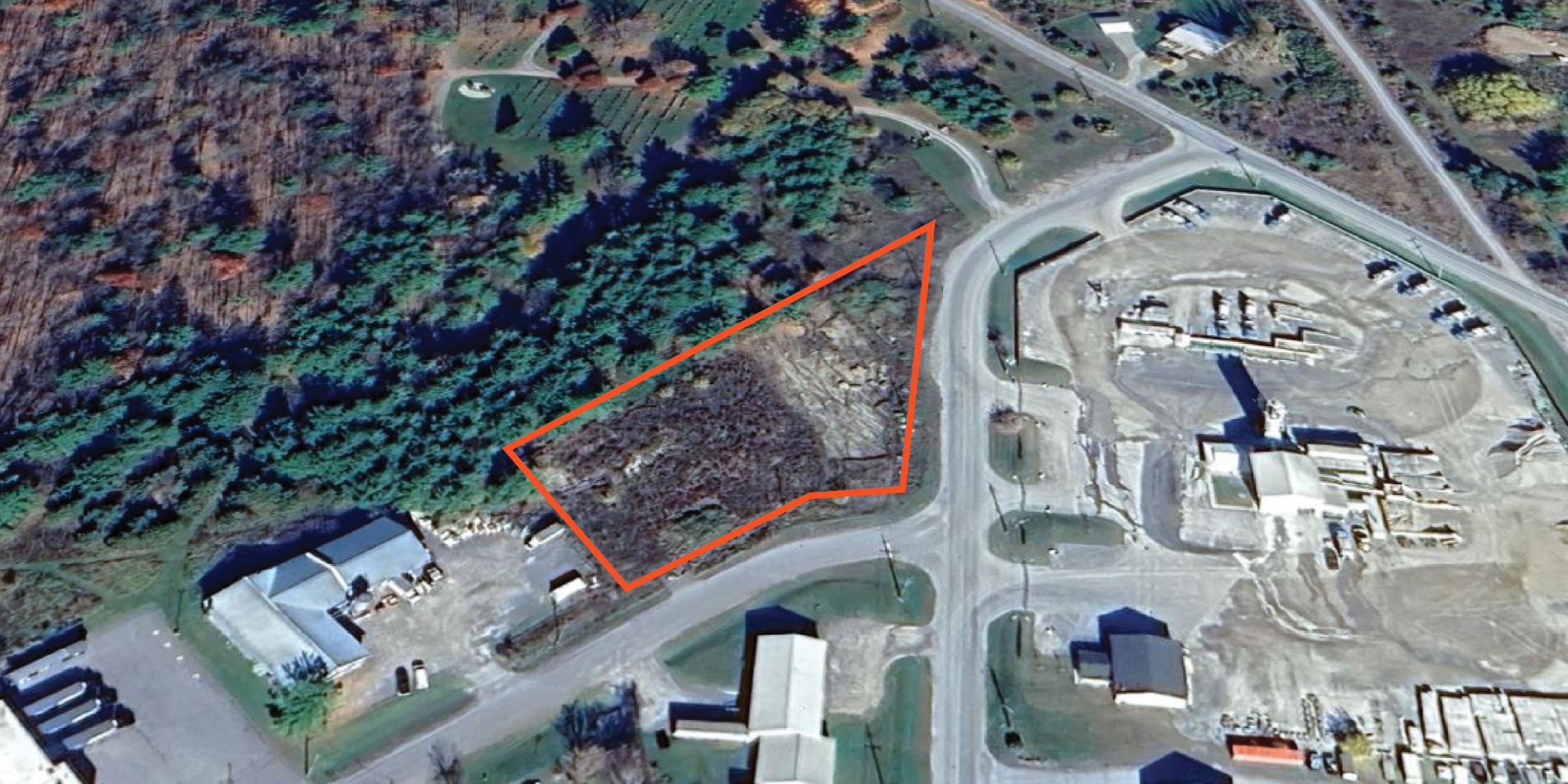 Outline of land available for sale on Bates Drive