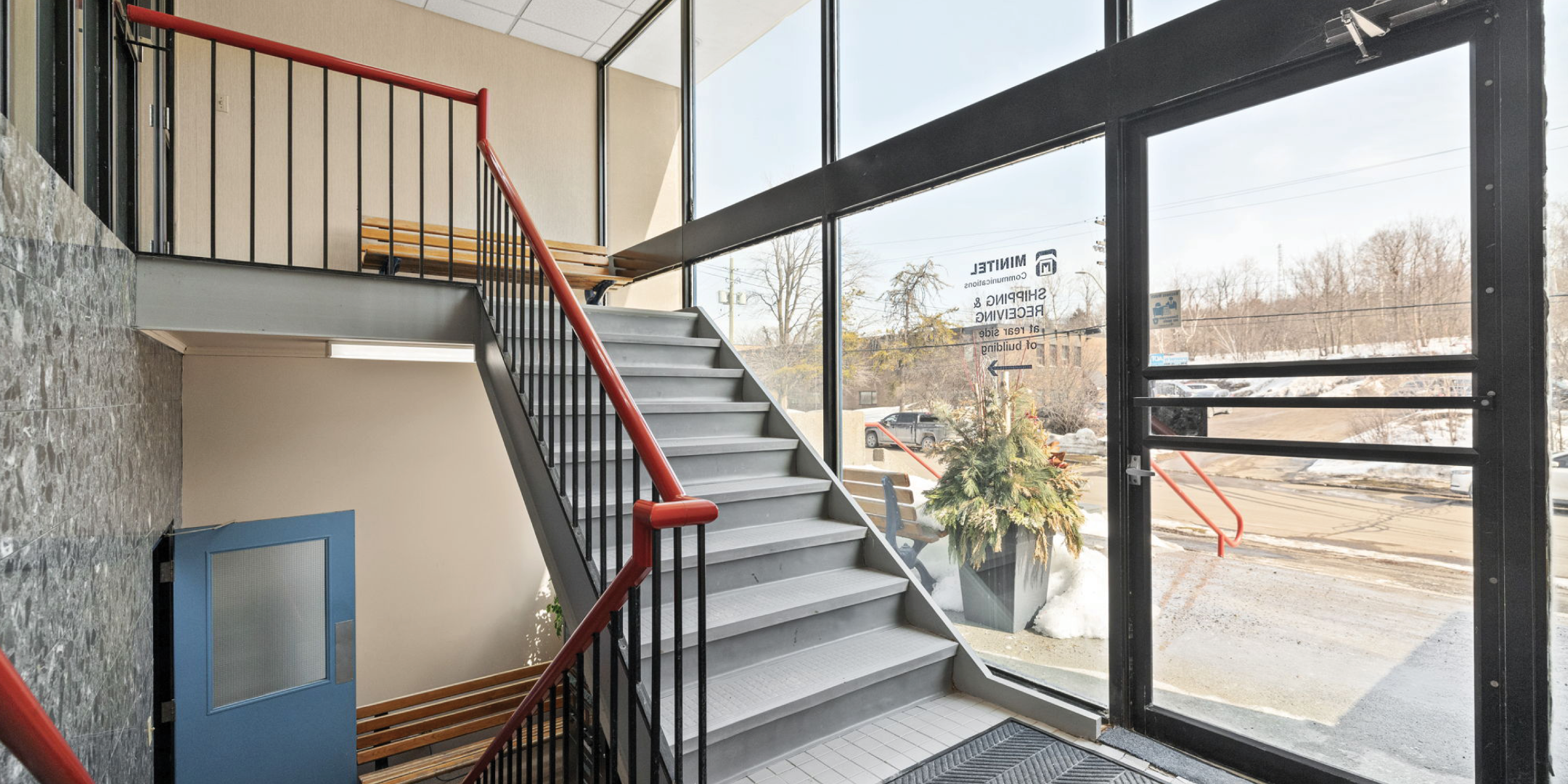Entry of building with stairs
