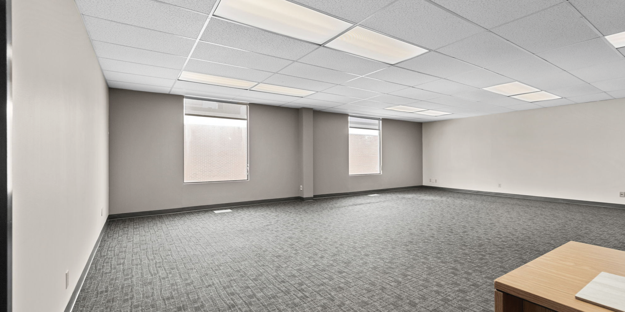 Interior open area with windows