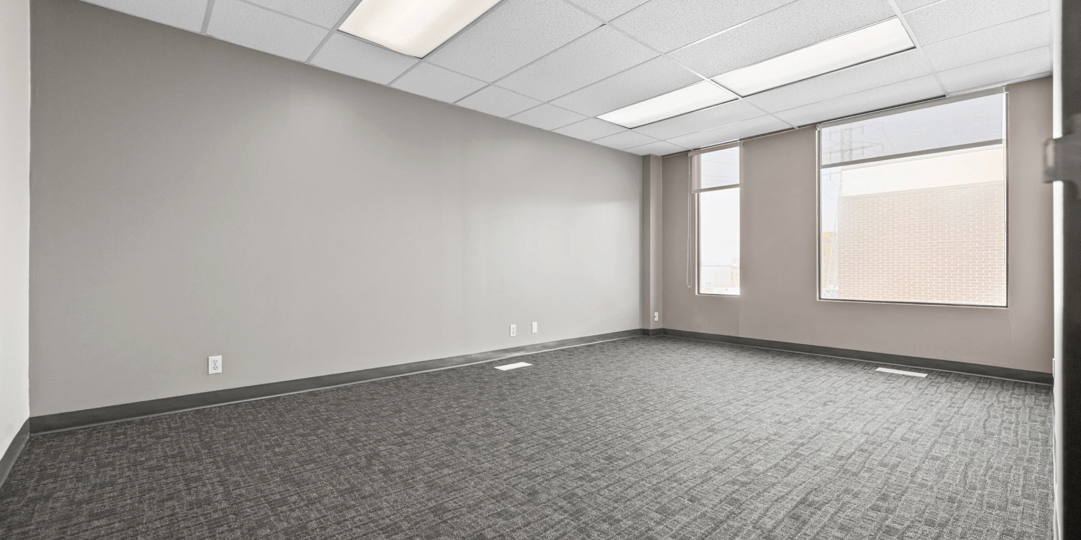 Interior open area with windows