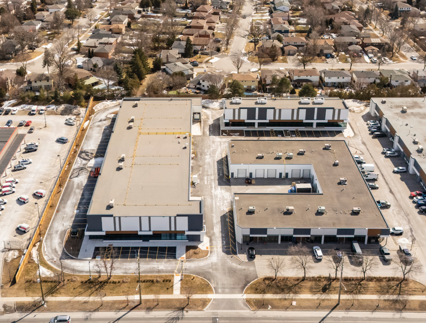 2510 & 2520 Speers Road Aerial facing South