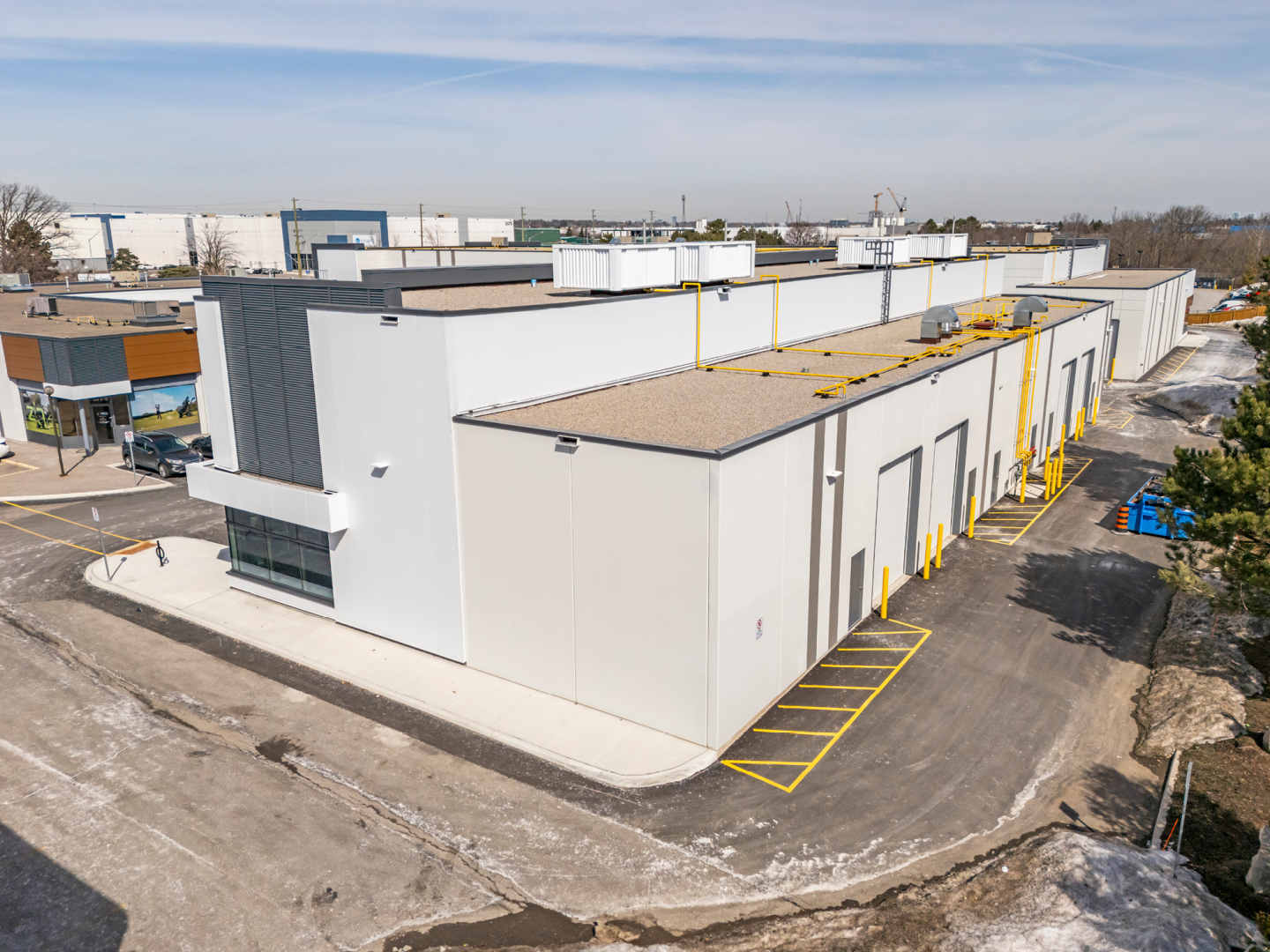 2510 & 2520 Speers Road Exterior Back of Industrial Building Showing Shipping Doors