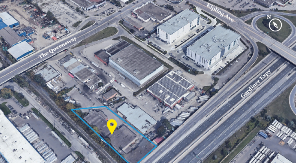 2 Bradpenn Rd Aerial view of main streets and property outline