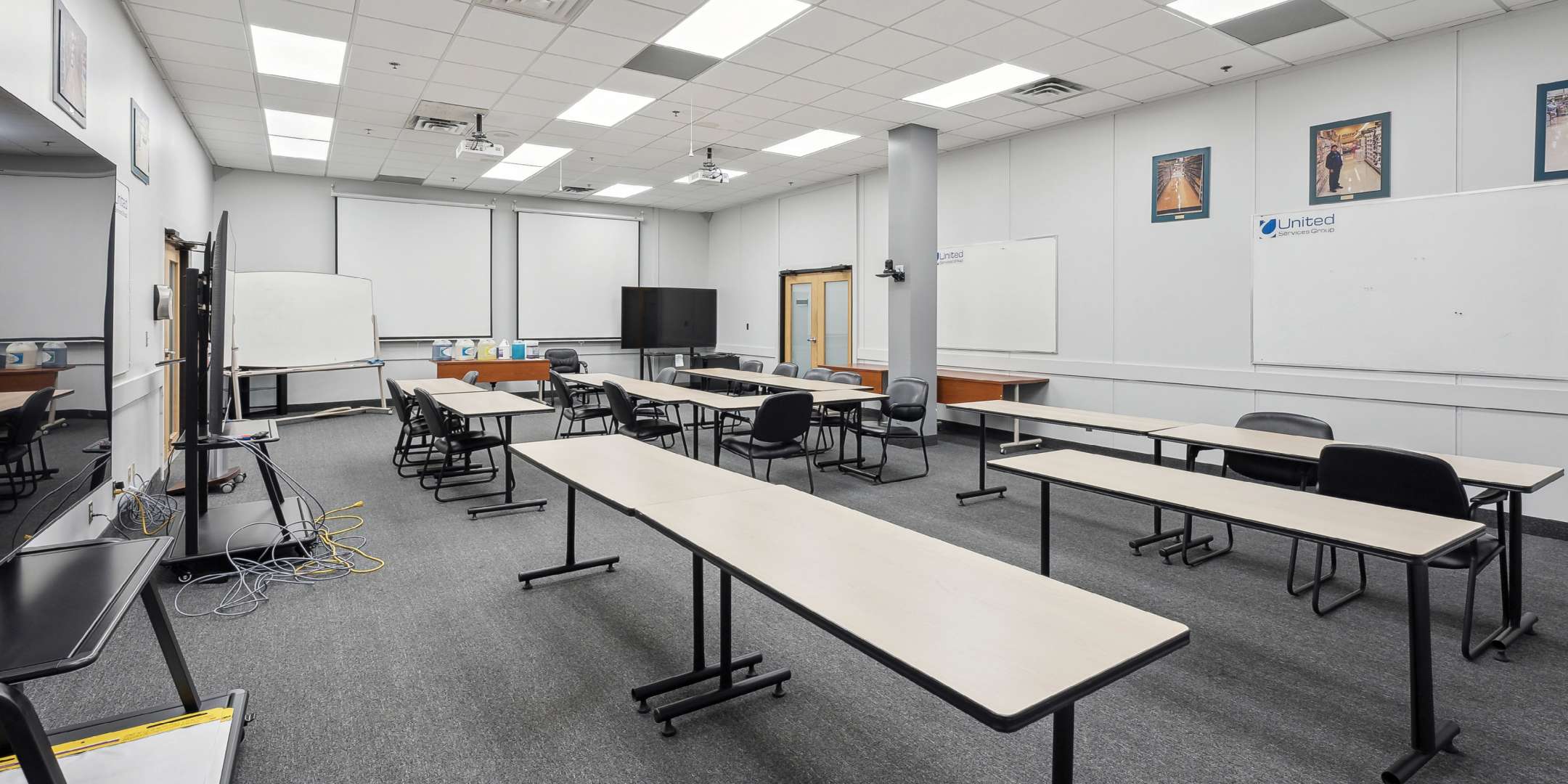 46 Hedgedale Road Open Offifce Space with tables, chairs and whiteboards