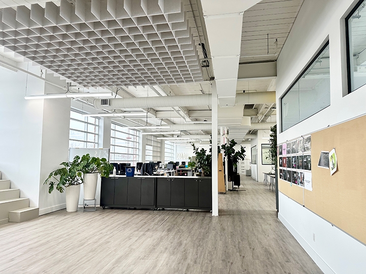 950 Dupont interior office space with big windows