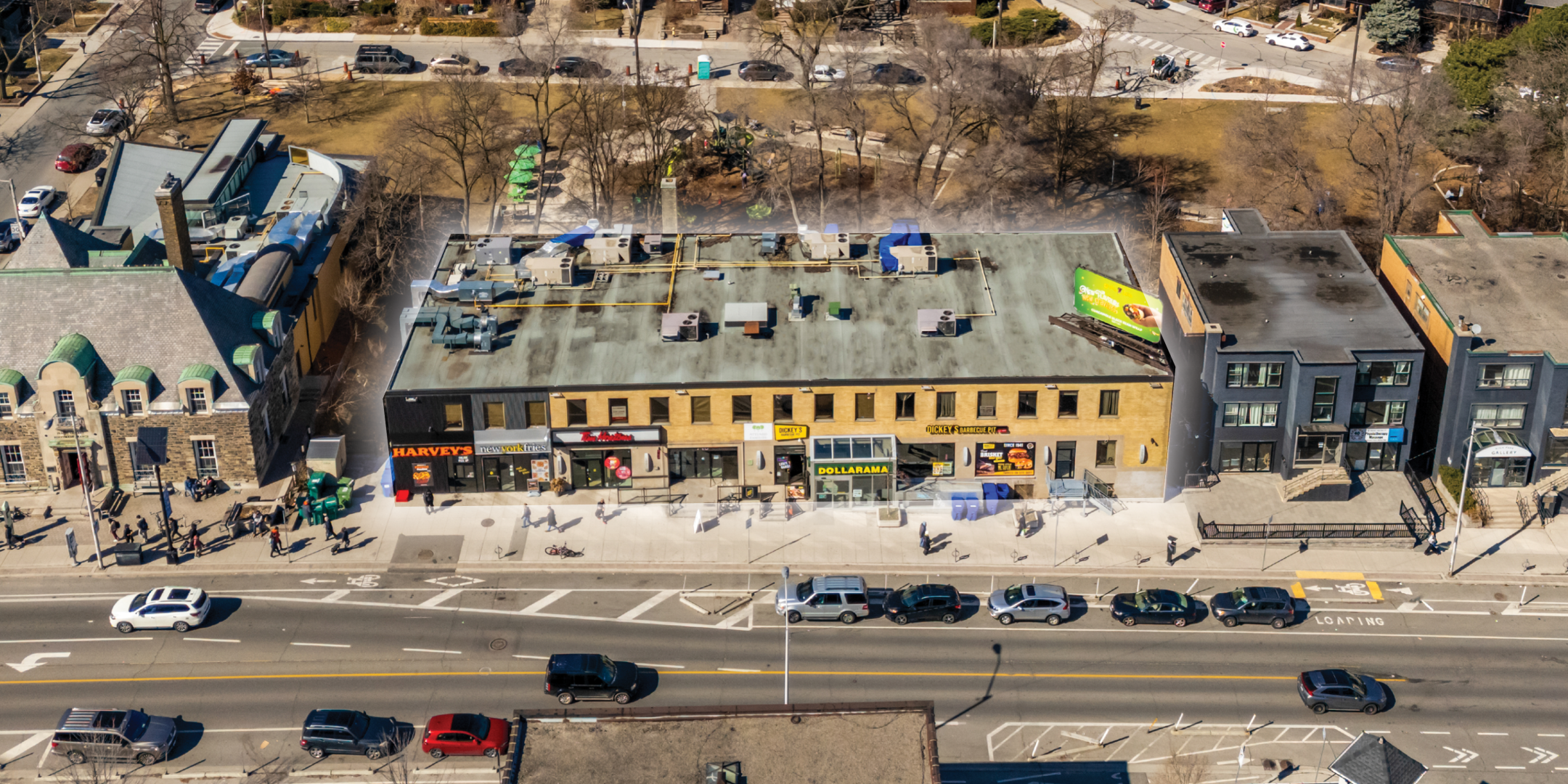 2150 Bloor Street W Retail/Office Building Outlined