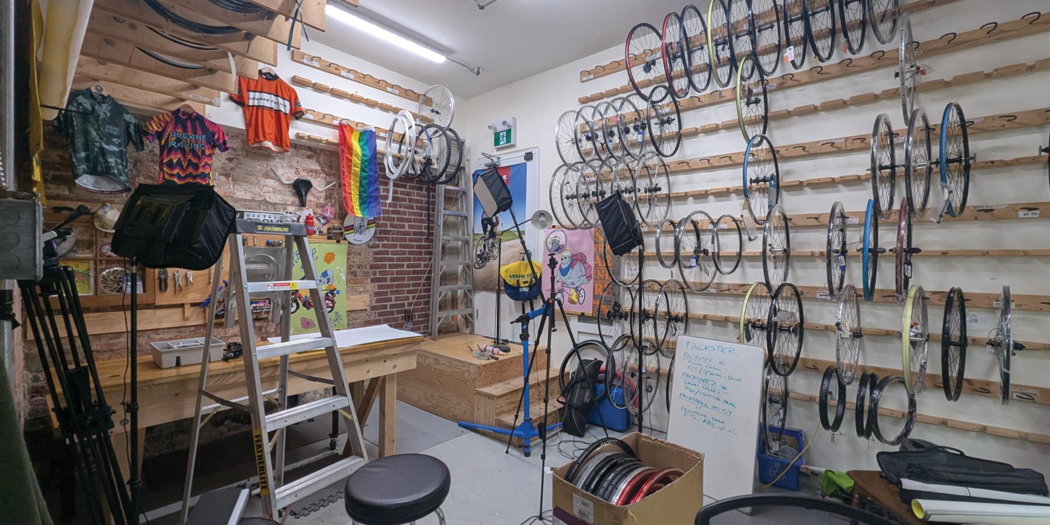 280 College Street Interior Storage Area with Bicycle parts and equipment