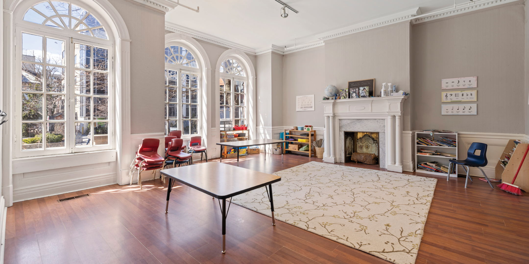 39 Spadina Road room with fireplace