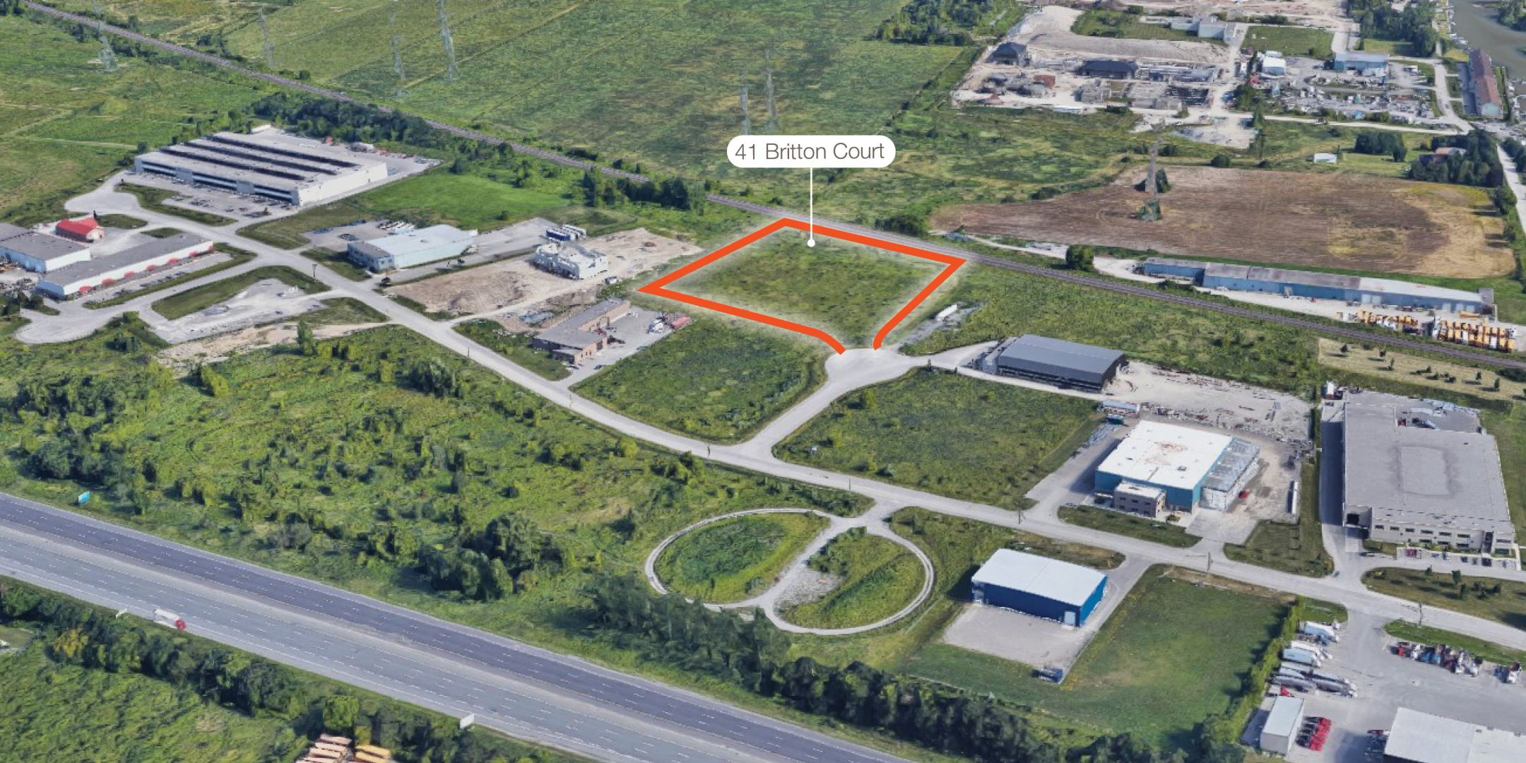 41 Britton Court Land with Orange Property Outline