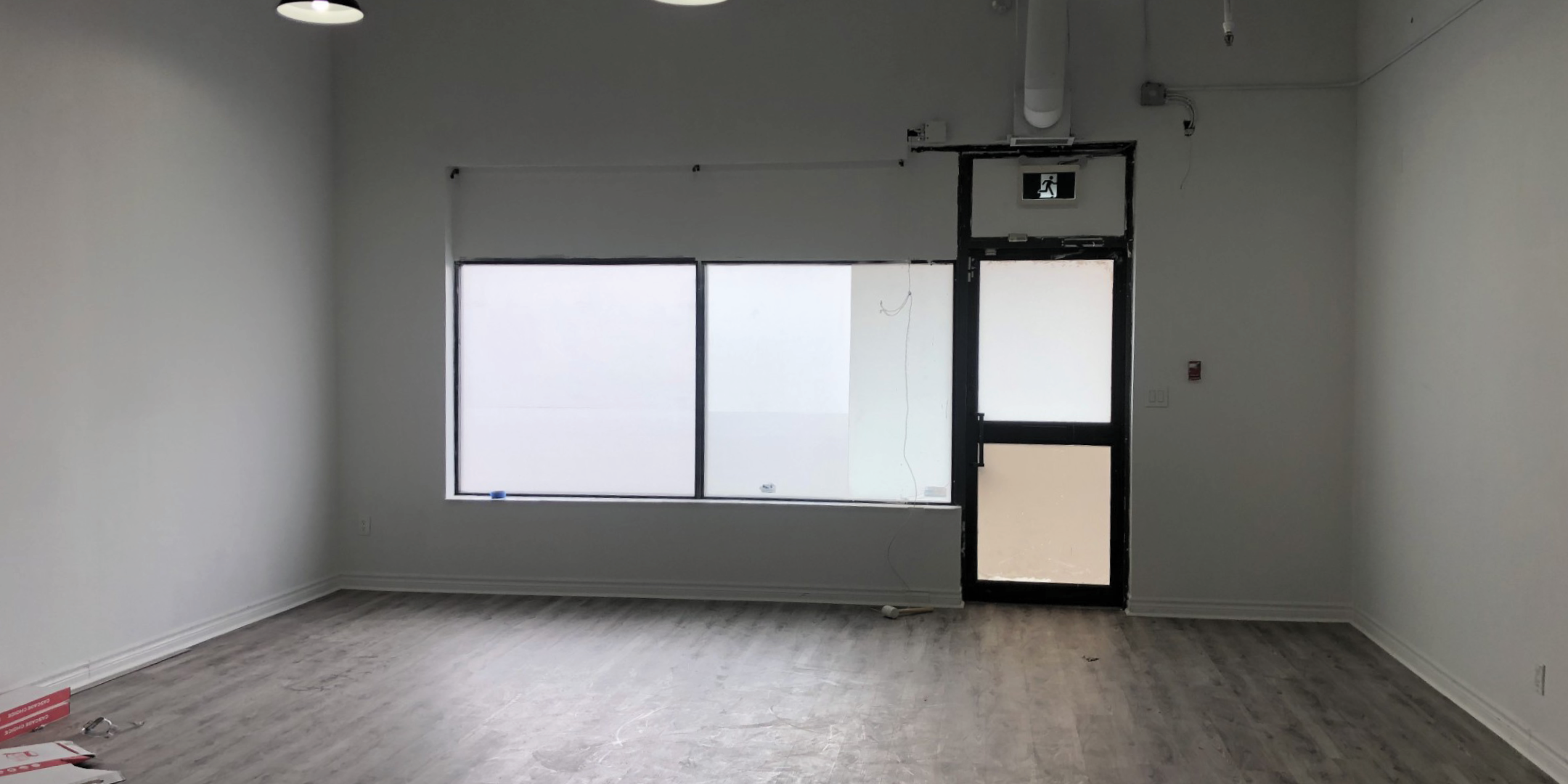 450 Alden Road Office Area with large window and door