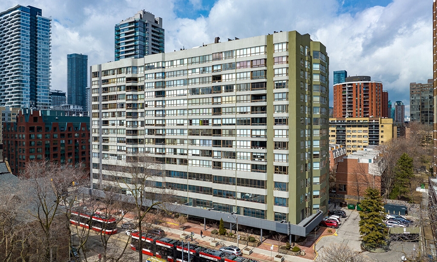 120 Carlton Street building exterior showing streets