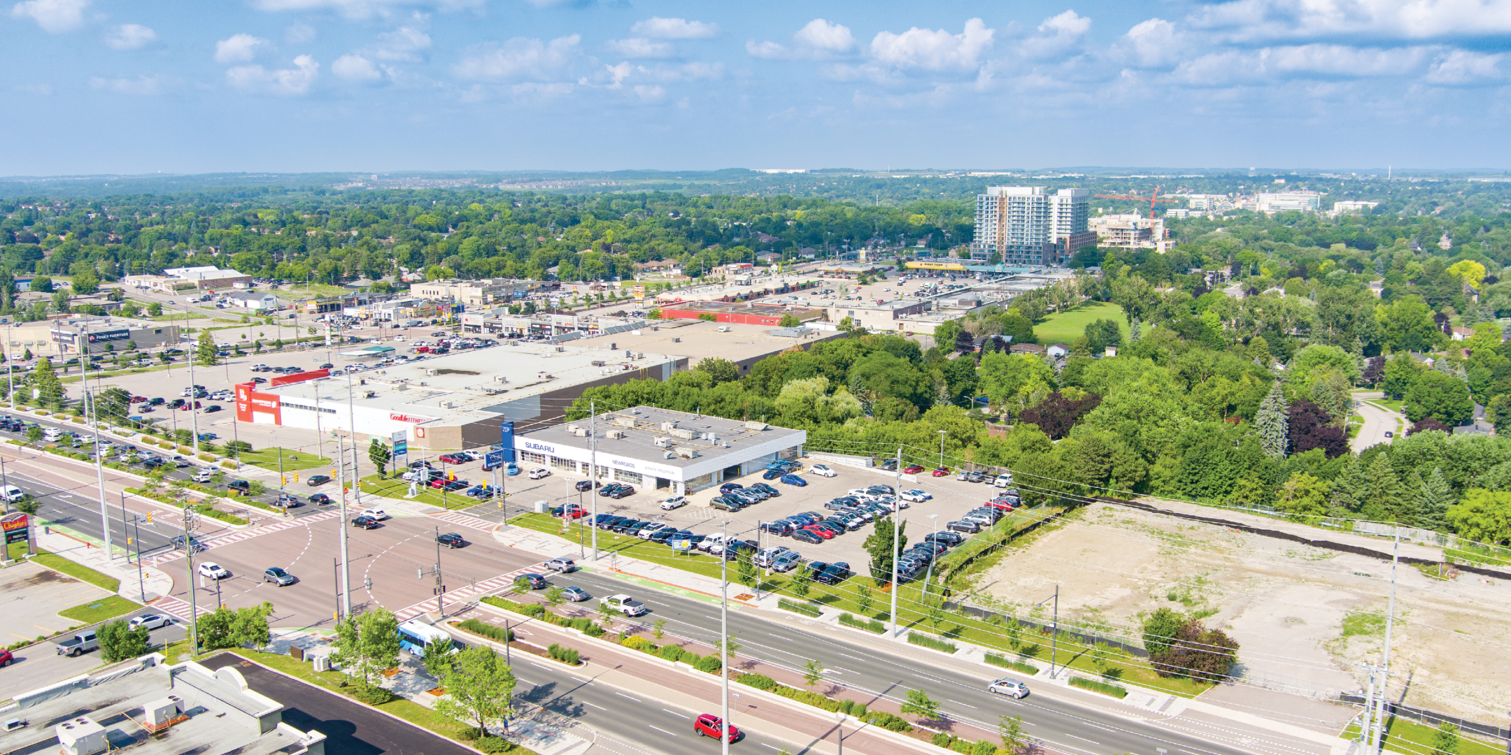 17415 Yonge Street Property Subaru Automotive Building on Potential Redevelopment Land
