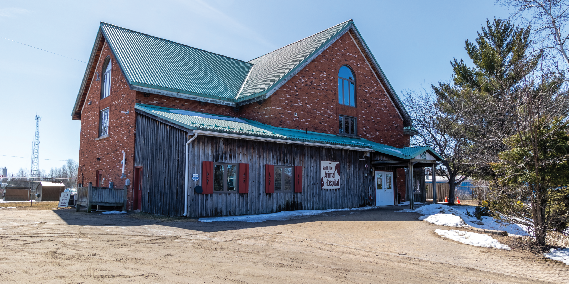 Red Brick Farmhouse Style Building
