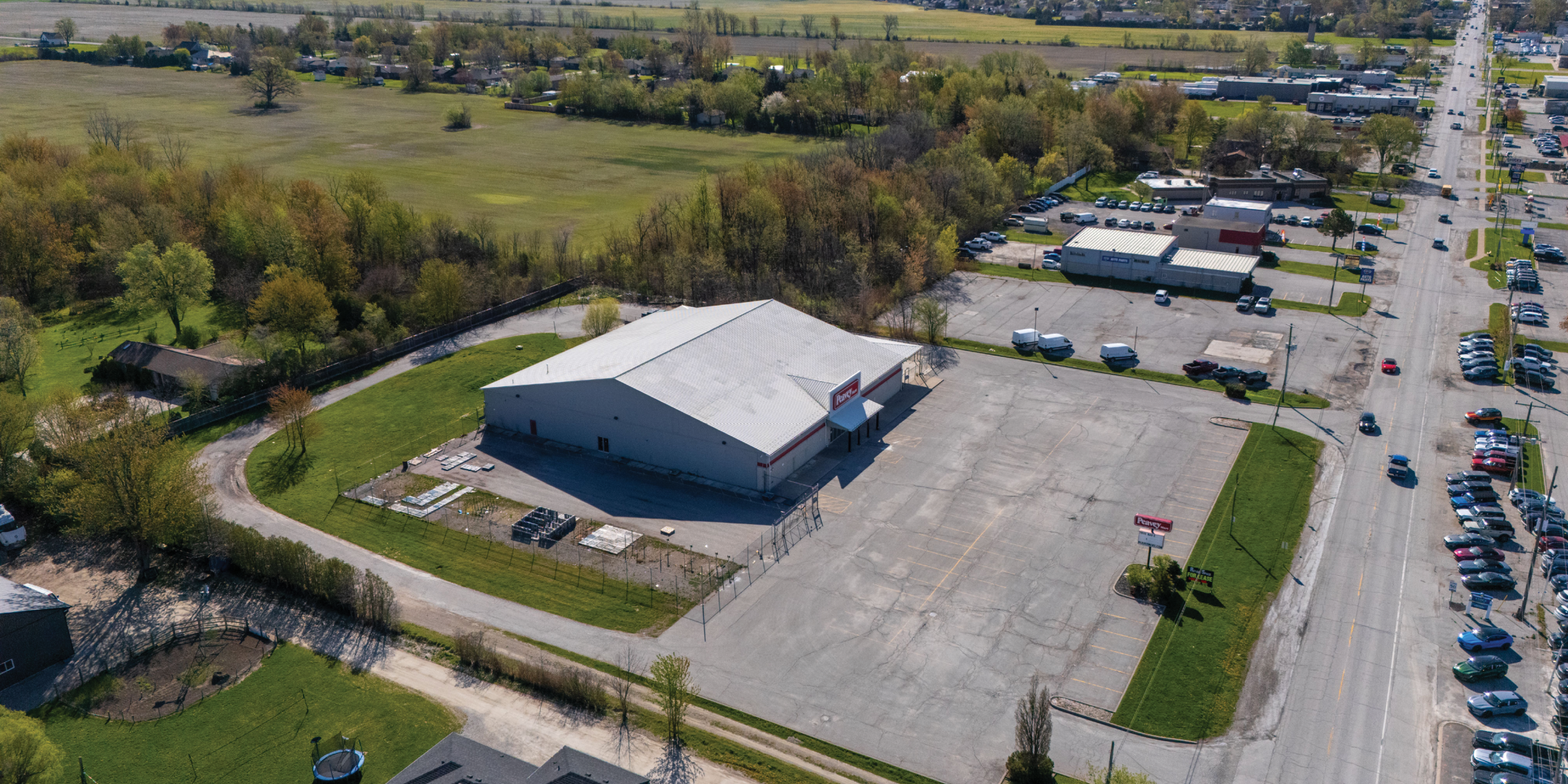 Aerial of Former Peavey Mart Store in Essex