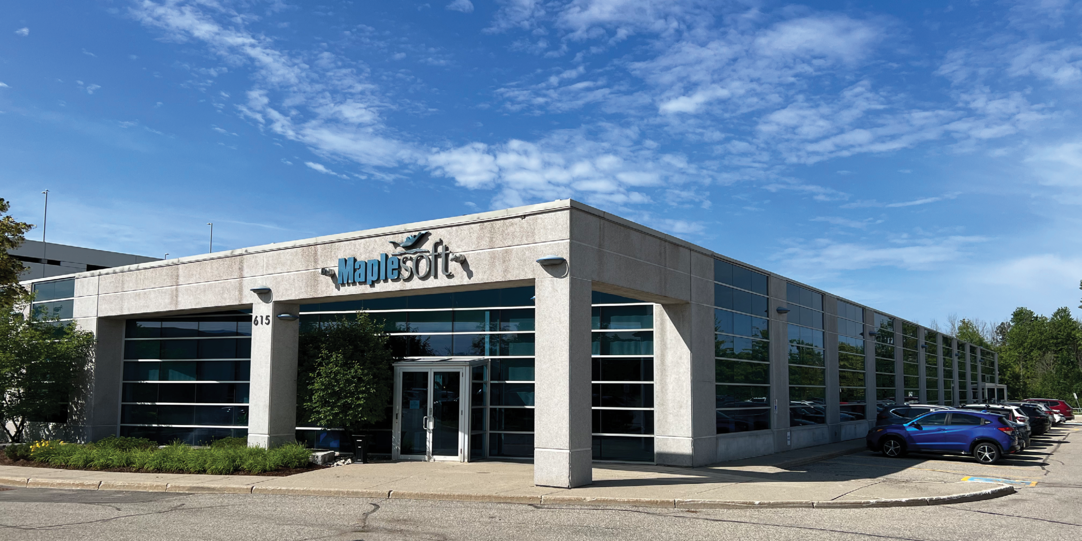 Exterior view of Building and Parking Spots