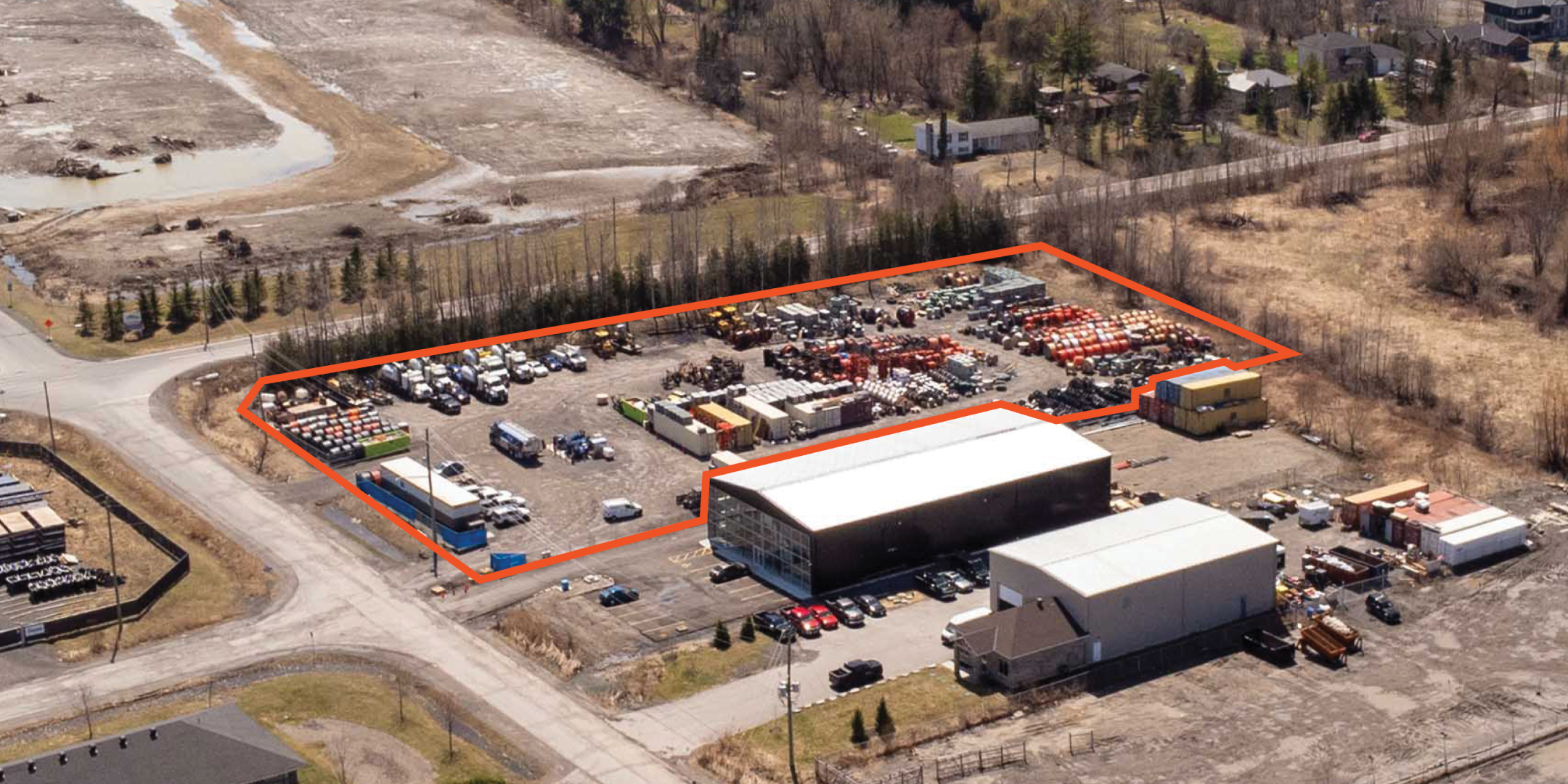 Outline of land available for sale at 6755 & 6781 Hiram Drive
