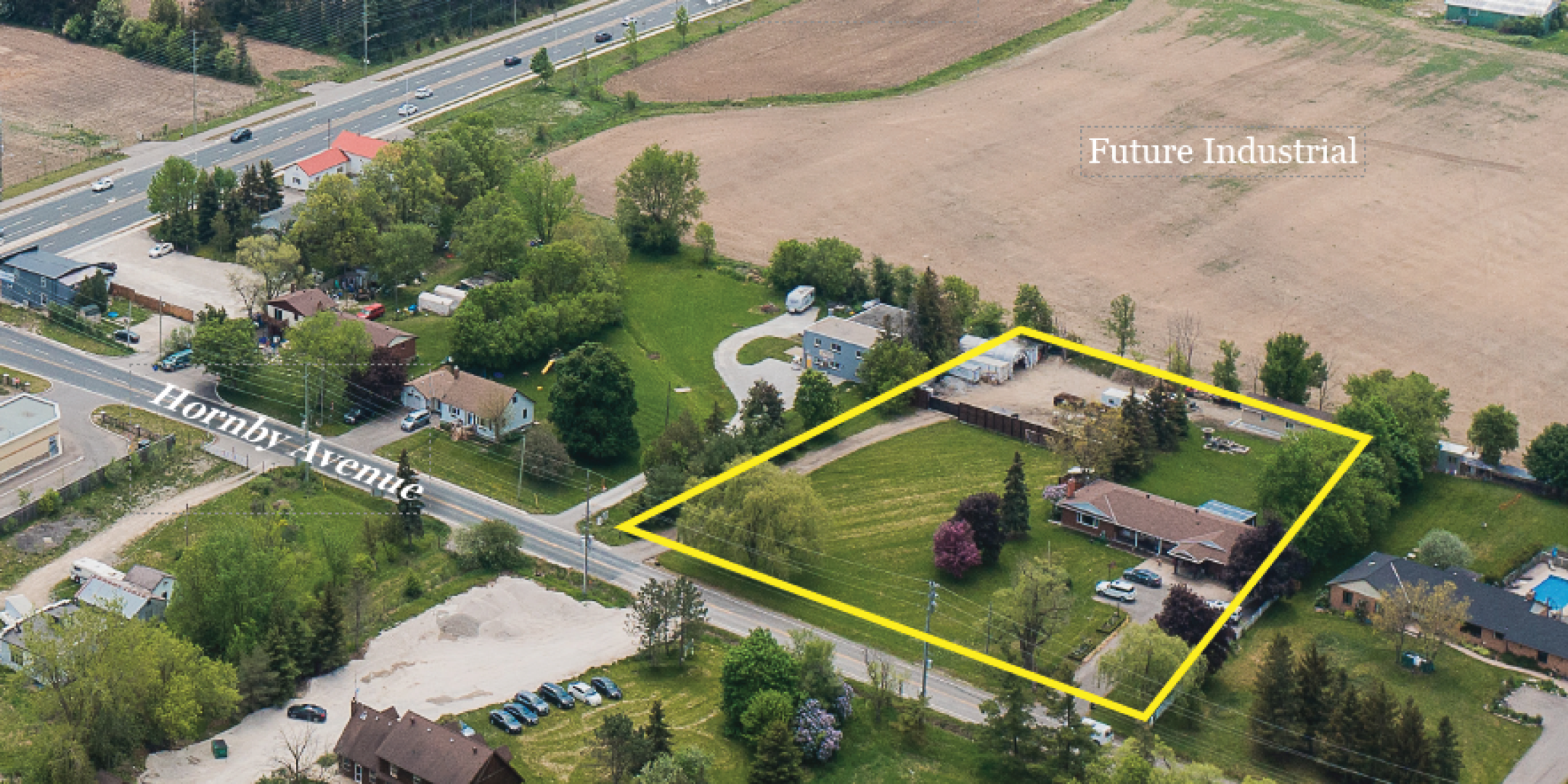 Aerial of Land at 8070 Hornby Road