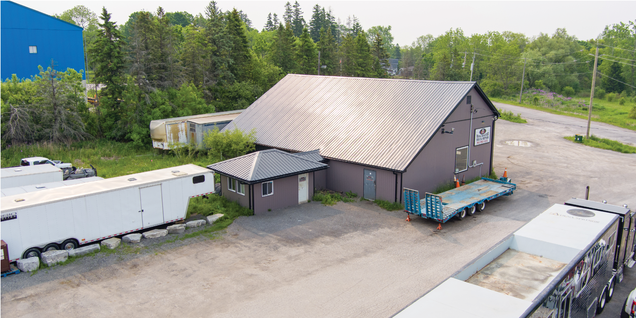 35 Brook Street 2.028 acres of land with one building, 4 garage doors
