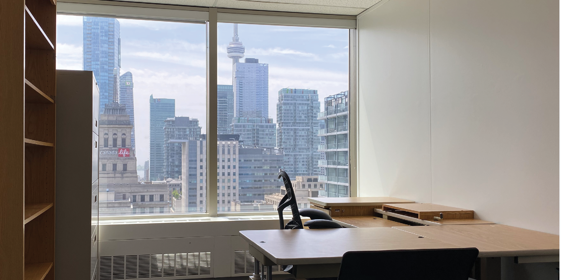 400 University Ave interior view of private office with big window