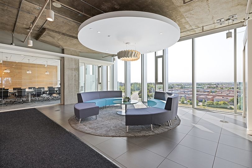 5015 Spectrum Way interior view of the office with windows