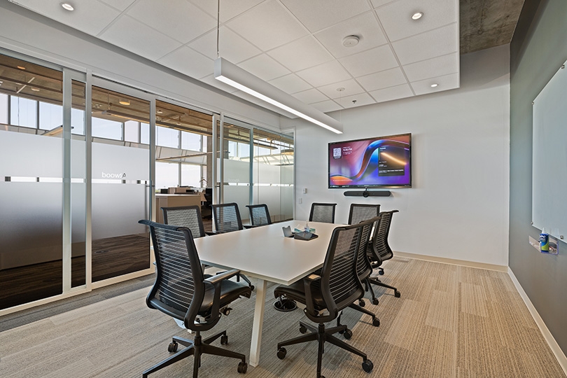 5015 Spectrum Way interior view of conference room with ergonomic chairs