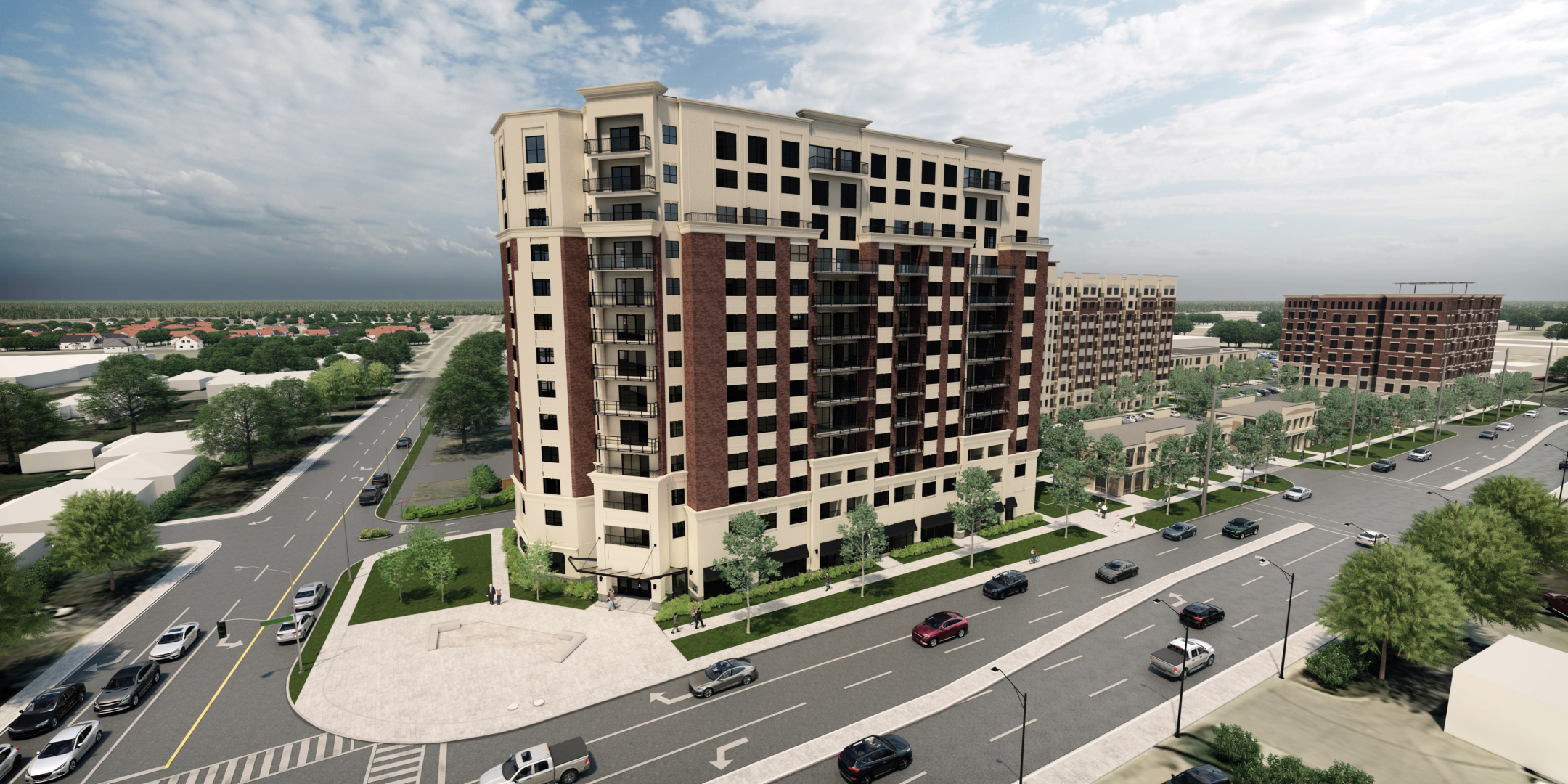 5991 Main Street Building Rendering - 14 Storeys