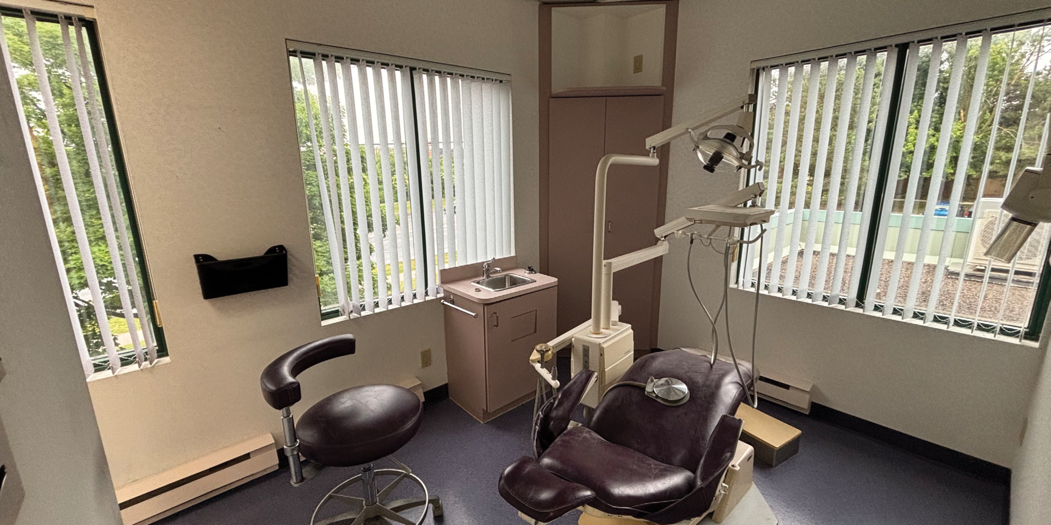 9249 Kennedy Road Medical Office with medical chair, desk and 3 windows