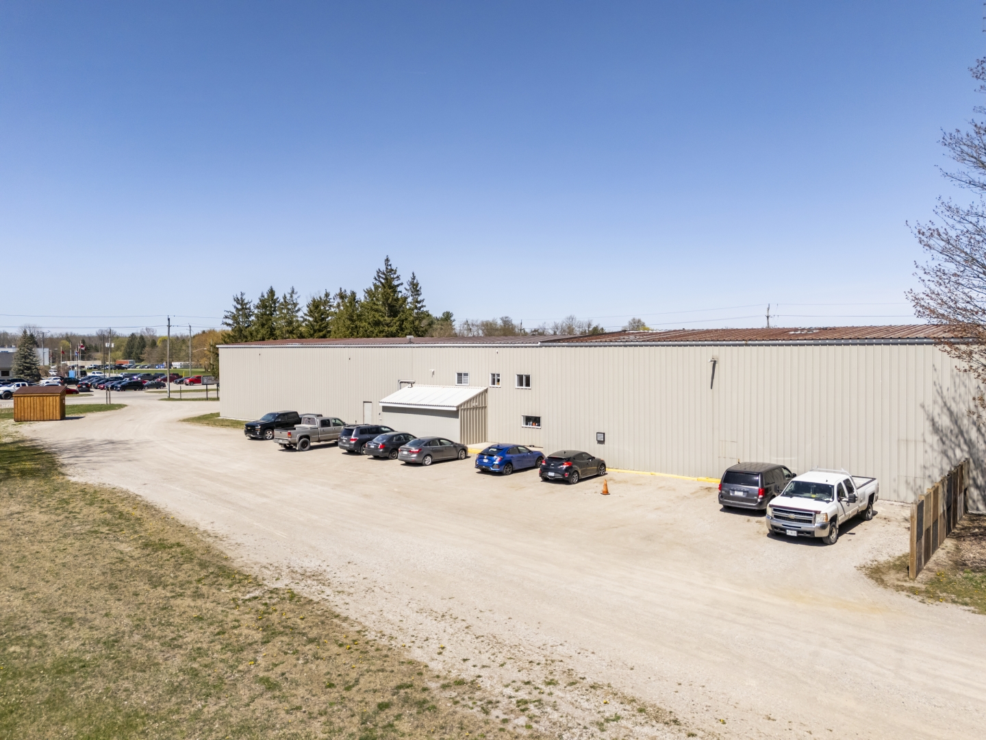 1 Firestone Road side of building with additional parking 