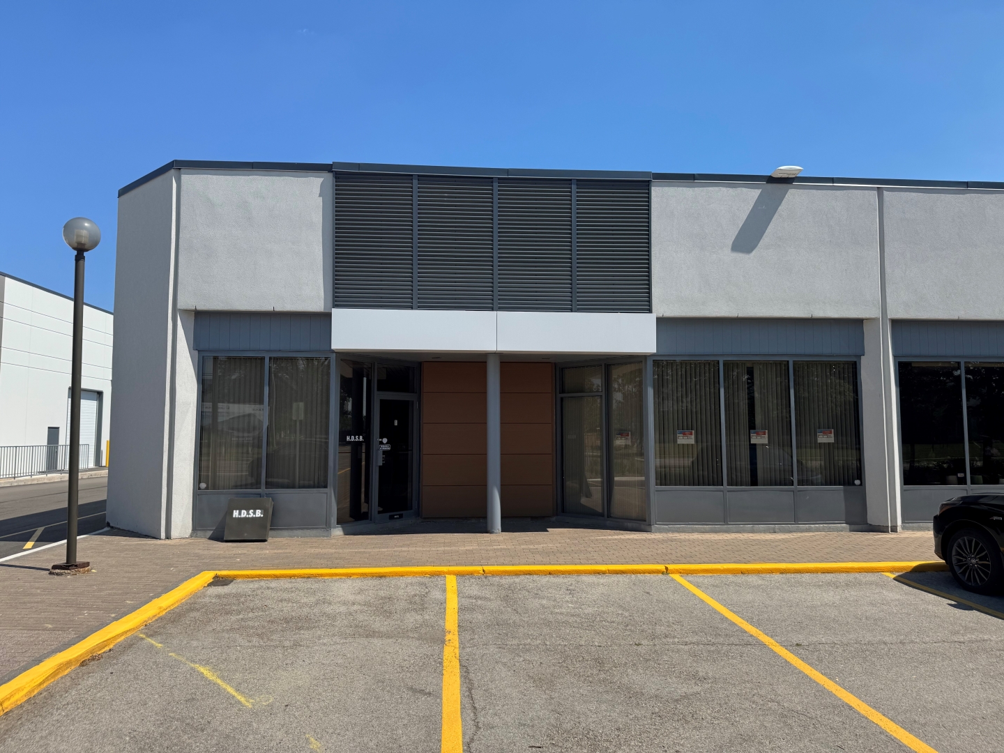 2526 Speers Road Units 1 Outside View with new pavement parking lot