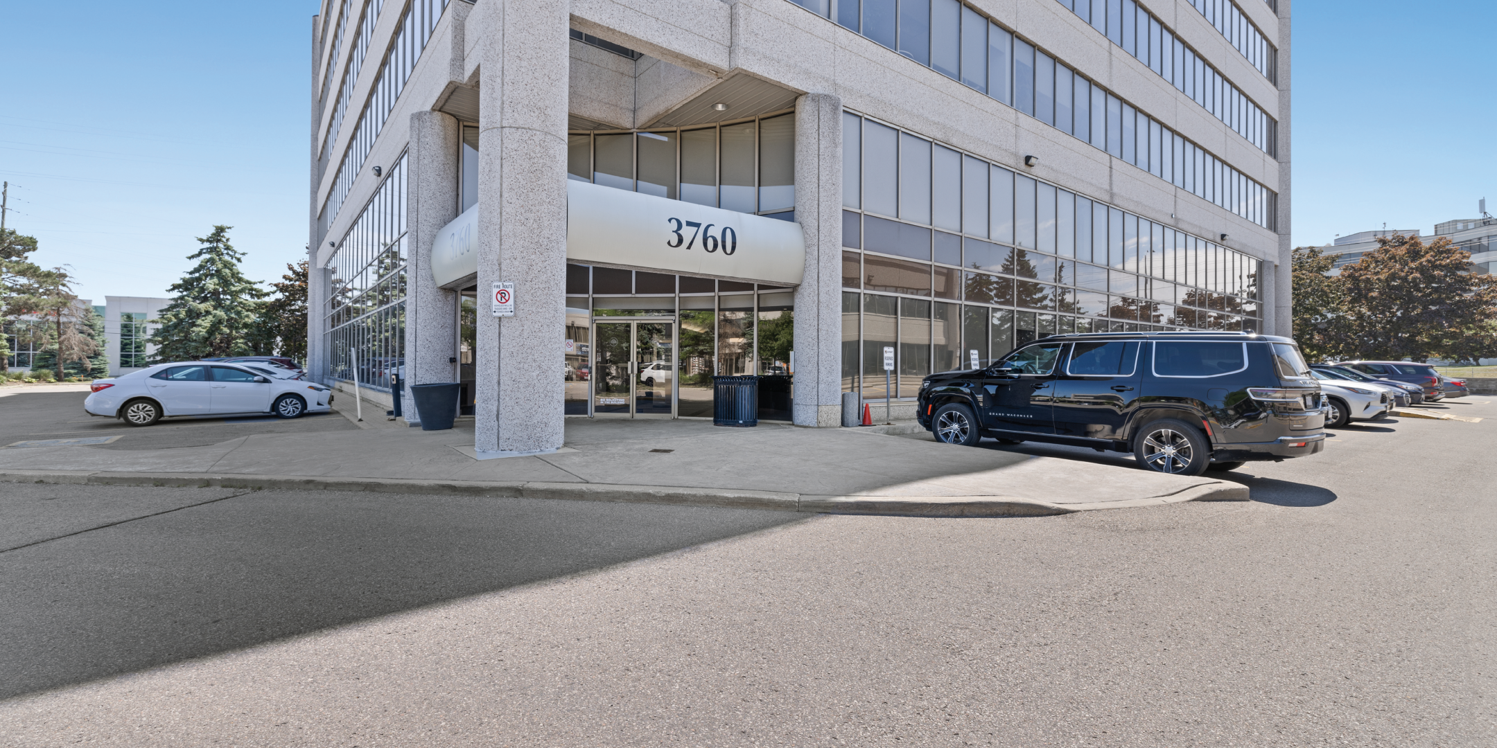 front entrance of office building