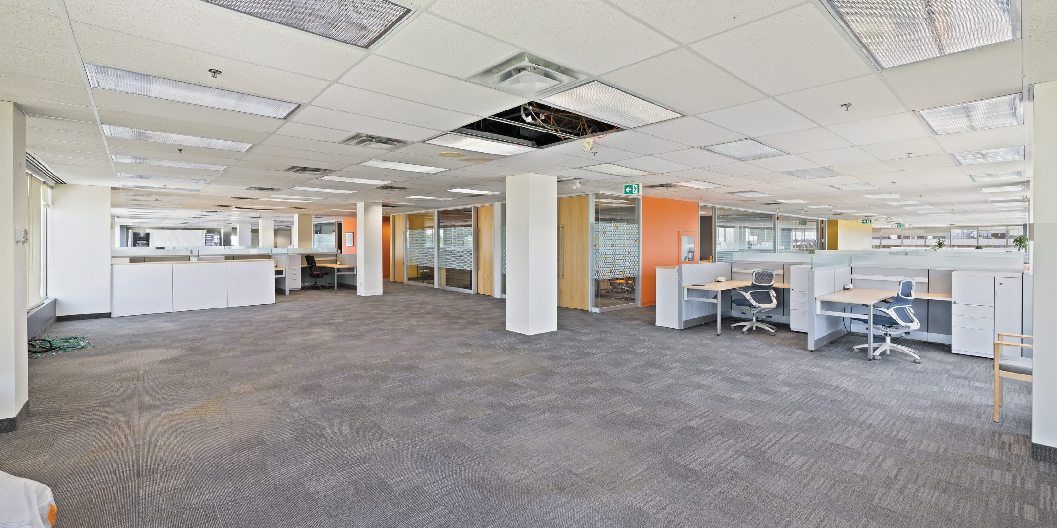 office suite showing open area, cubicles and internal offices
