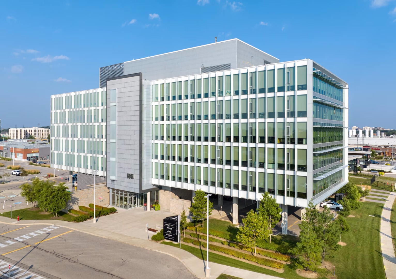 5015 Specturm building exterior showing front entrance