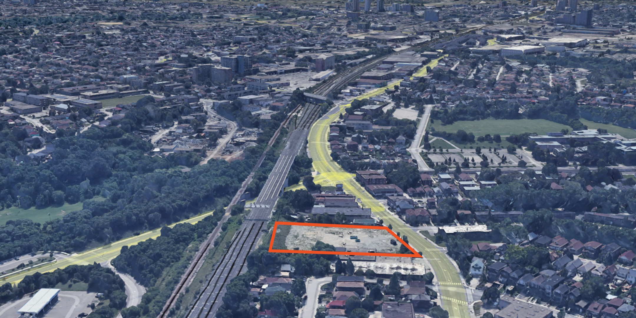 955-969 Weston Road Development Land with Property Outline