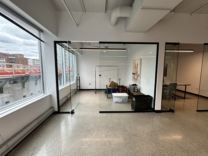1835 Yonge Street private office with large windows