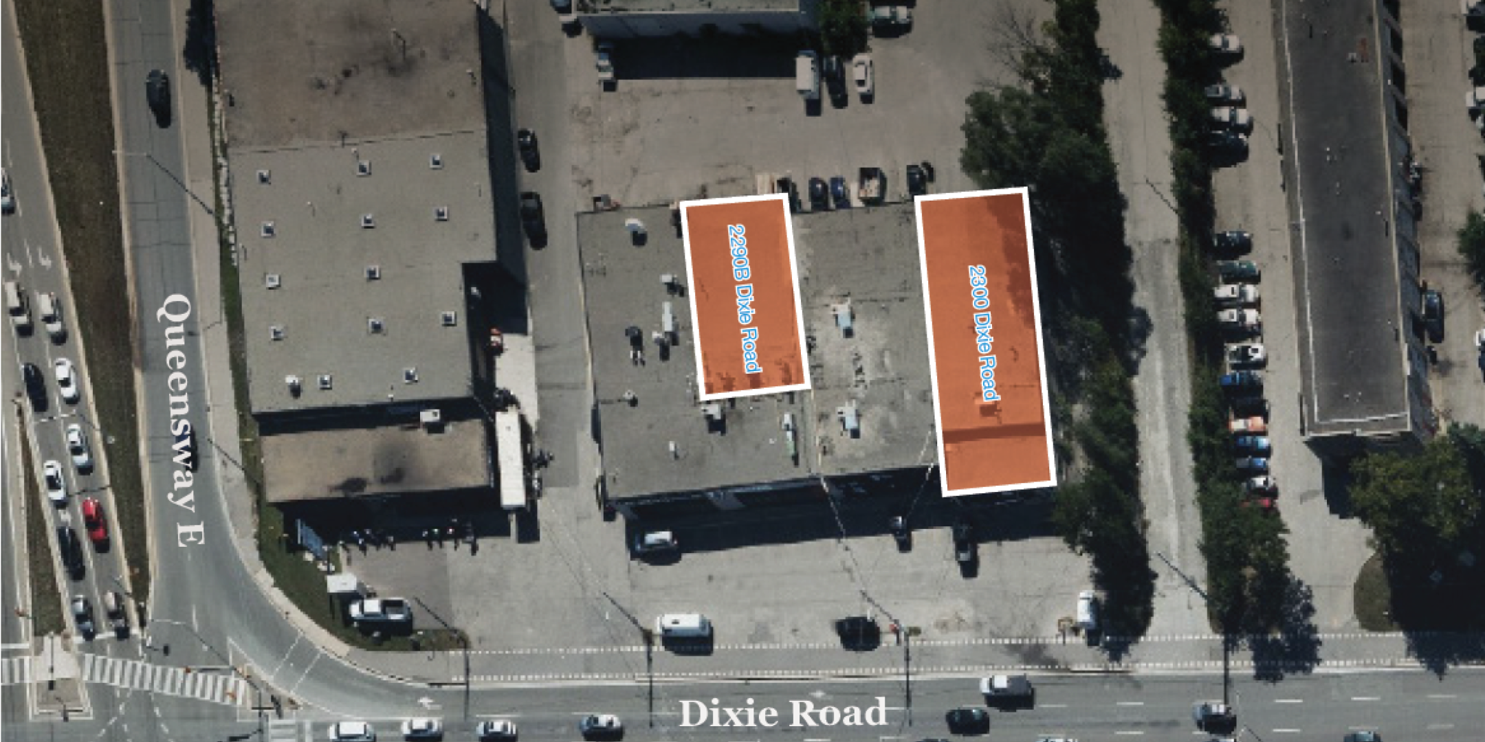 2290B & 2300 Dixie Road Aerial View